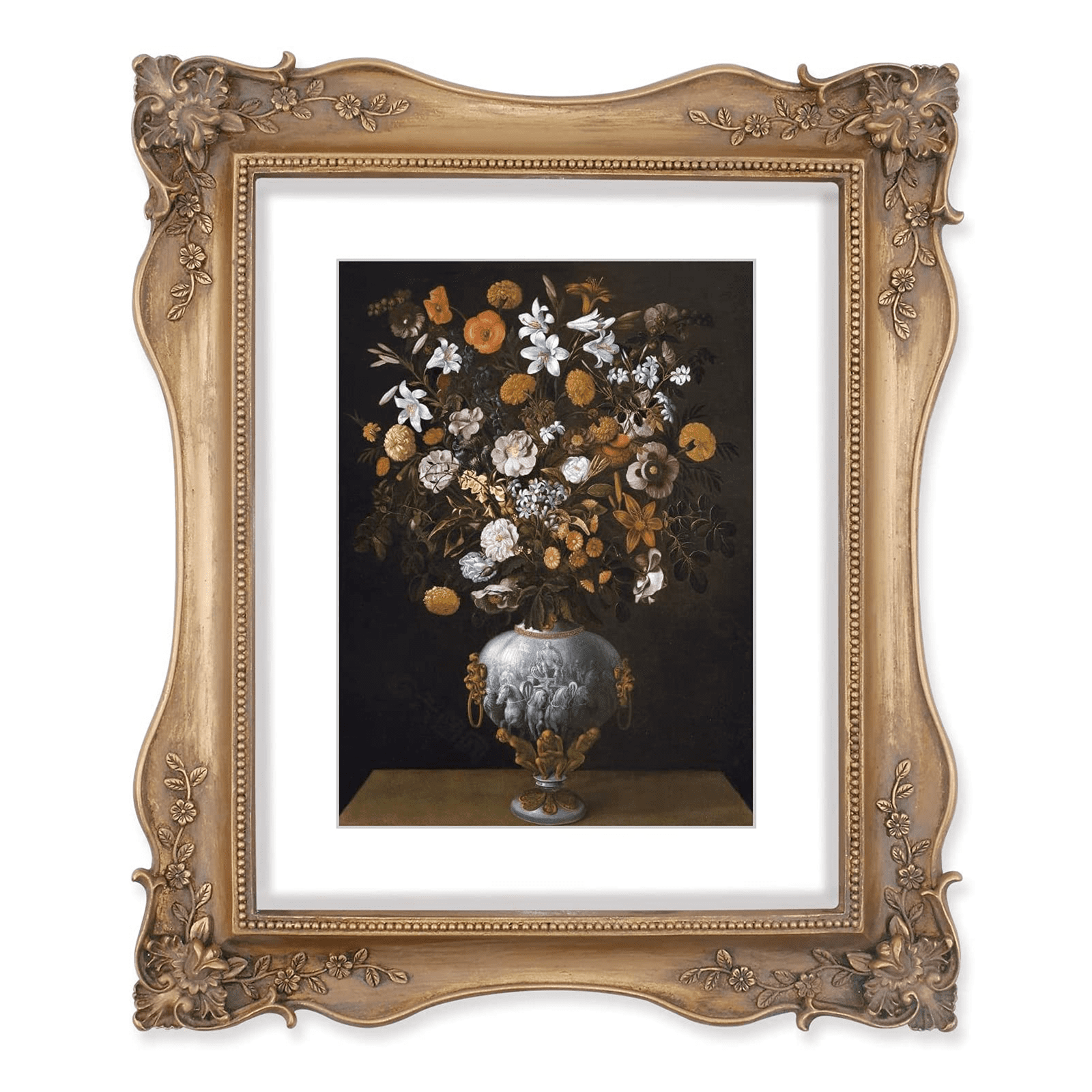 Bronze Baroque 8x10 Polyresin Picture Frame with Ornate Corners
