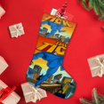 thumbnail image 4 of La Garrapata Tema: Calcetines de Navidad, fino lino blanco para colgar en escaleras y chimenea, decoración navideña para el hogar, regalo de Navidad.54cm×38cm, 4 of 5