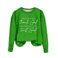 thumbnail image 2 of Sales Today Clearance Oversized Crewneck Sweatshirt Women Women's Thank God Trust God Long Sleeved Hoodie, 2 of 3