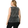 thumbnail image 4 of DARING DIVA Women's Plus Sequin Glitter Gradient Tank Club Party Vest 4X Silver, 4 of 6