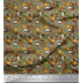 thumbnail image 1 of Soimoi Rayon Crepe Fabric Sun,Raindrop & Scientific Formula Diagram Education Theme Print Fabric by The Yard 46 Inch Wide, 1 of 1