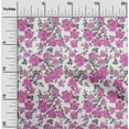 thumbnail image 1 of oneOone Cotton Silk Fabric Leaves & Floral Ikat Printed Craft Fabric BTY 42 Inch Wide, 1 of 4