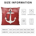 thumbnail image 5 of Shangniulu Throw Pillow Covers White Boat Nautical Tool on Blue Red Background Square Pillowcases for Home Decor Sofa Car Bedroom Pillow case White, 5 of 5