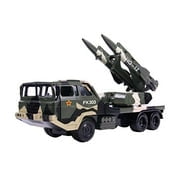 Big Daddy Military Missile Transport Army Truck Anti Aircraft Twin Missile Jungle Camouflage Toy Truck