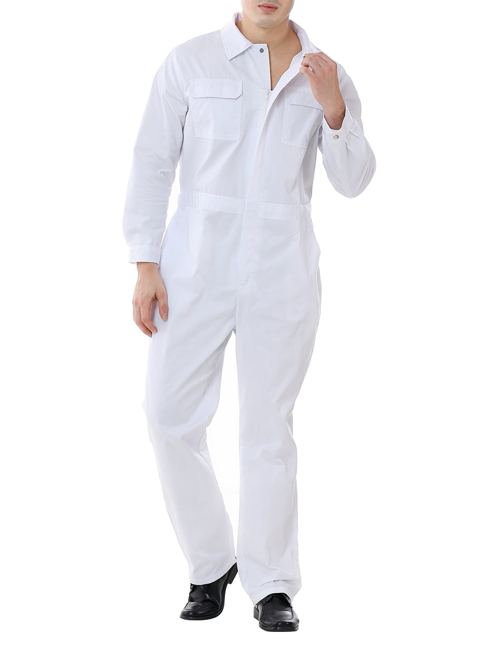 Toptie Workwear Mechanic Coverall 8.5 Oz Polyester Cotton Blend Size  Regular-White-2XL Regular - Walmart.com