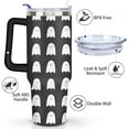 thumbnail image 3 of Happy Halloween Tumbler with Handle Insulated Water Bottle 40 oz Cafe Tumblers for Cafe Drinks Beverage Liquid Cocktail Ideal Gift for Women Daughter Mom, 3 of 7