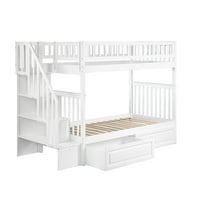 Woodland Staircase Bunk Bed Twin over Twin in Multiple Colors and Configurations