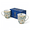 Morris Garden 2 pcs, variant on STP GOODS Mizuki Porcelain Mug Set of 4 pcs 13.5 fl oz (400 ml) Floral Mugs Coffee and Tea Mugs for Latte Cocoa Chocolate, White and Blue