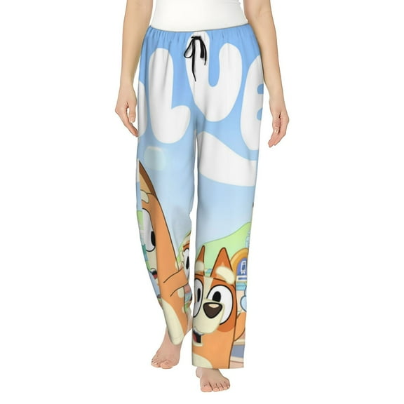Silaia Bluey Print Pajama Pants for Women,Women’s Pajama Bottoms,Sleep & Lounge Pants with Pockets and Elastic Waist-Small