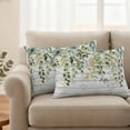 thumbnail image 3 of Outdoor Waterproof Pillow Covers Green Eucalyptus Leaves Watercolor Decorative Throw Pillow Protectors,Pillowcase Cushion Cases for Patio Sofa Garden Couch,20x12in,Pack of 2, 3 of 14
