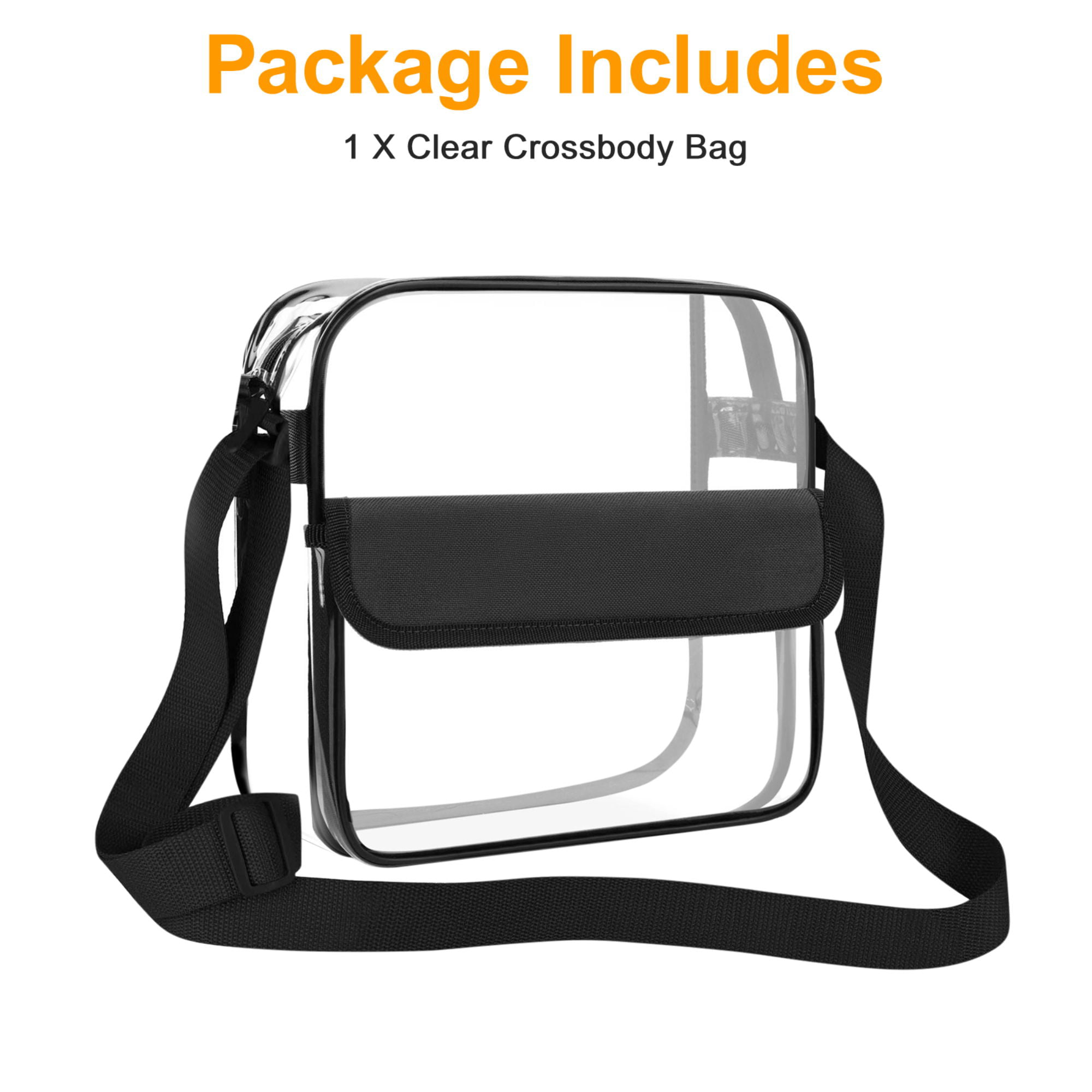Crossbody Messenger Shoulder Bag, Eeekit Clear Tote Bag with 