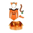 thumbnail image 4 of HAYIMI Halloween Cat For Girls Playful Tutu Dress For Kids Halloween Party Dress Up Outfit Sets Relaxed Fit Clothes Sets, 4 of 4