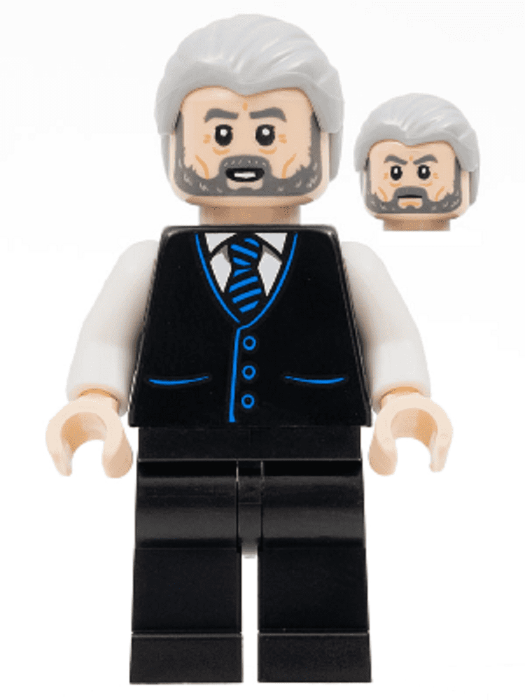 New Lego White Long BEARD Minifigure HP Mustache Facial Minifigure Hair