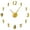 Gold, variant on GYM Fitness Bodybuilding Frameless Wall Clock Stickers, DIY Modern Decorative Clocks for Living Room, Bedroom, Office - Easy to Install, Large 3D Clock Design (Black,27in)