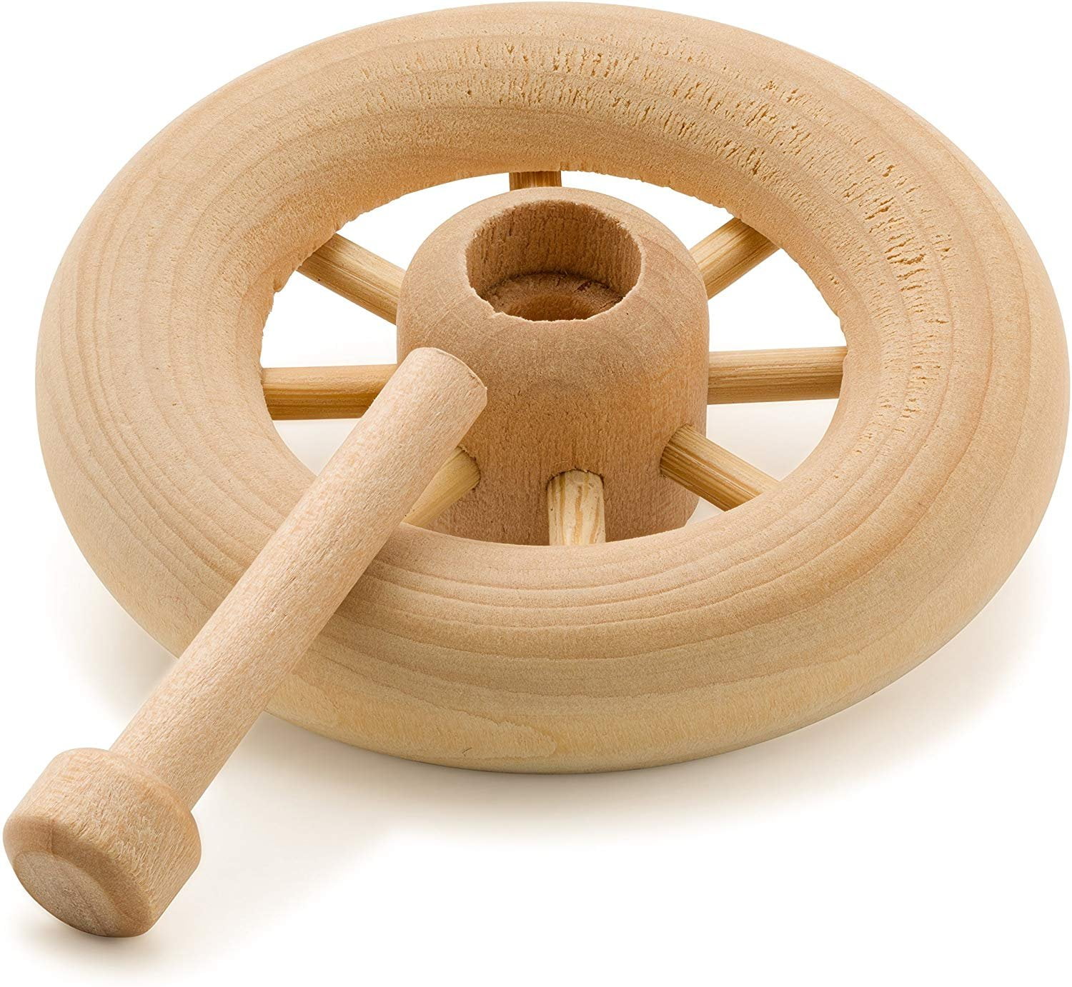 Wooden Spoked Toy Wheels 21/4 inch Includes Axles Pegs Bag of 100