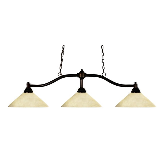 Z-Lite Chance 3 Light Billiard Light in Bronze