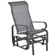 thumbnail image 3 of Outsunny Gliding Lounger Chair, Outdoor Swinging Chair with Smooth Rocking Arms and Lightweight Construction for Patio Backyard, Gray, 3 of 10