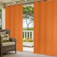thumbnail image 5 of Outdoor Curtains for Patio Waterproof, Orange Windproof Pravicy Outside Porch Blackout Curtain, Pure Orange Sun Blocking Grommets Curtains for Cabana Gazebo 54"x95", 5 of 9