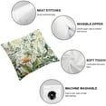 thumbnail image 4 of JRXY Spring Summer Pillow Covers Set of 2 Yellow Flowers Leaves Butterfly Decorative Pillow Cases Green Leaf Floral Cushion Case Farmhouse Home Decor for Sofa Couch Porch Outdoor White, 4 of 6