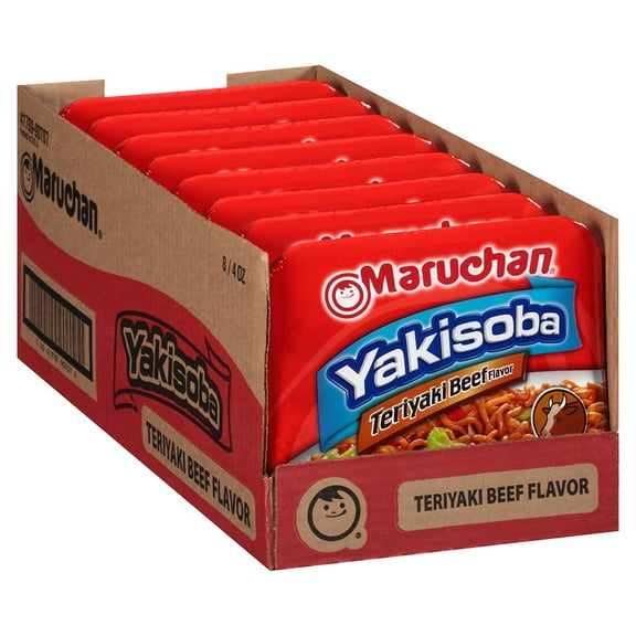 2 x - Maruchan Yakisoba Teriyaki Beef, Japanese Instant Ramen Noodles, 4.04 Oz, 8 Count