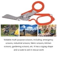 thumbnail image 4 of Tijeras De Rescate, Diseño De Protector De Mano Plegable, Tijeras De Emergencia De Alta Dureza Y Nitidez, Acero Inoxidable Para Supervivencia Al Aire Libre, 4 of 7