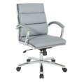 thumbnail image 1 of Mid Back Executive Charcoal Gray Faux Leather Chair, 1 of 5