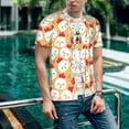 thumbnail image 6 of Lsque Cartoon Chicken Pattern Mens Polo Golf Shirts Funny Graphics Shorts Sleeve Button Shirts Baseball T-shirt-Medium, 6 of 7