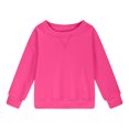 thumbnail image 4 of ZOYOEN Girls Trendy Sweatshirt- Crewneck Casual Long Sleeve Pullover Tops Hot Pink Size 8, 4 of 6