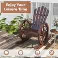 thumbnail image 6 of Kinbor Wooden Outdoor Rocker Porch Slat Back Rocking Chair, 6 of 9