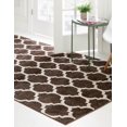 thumbnail image 4 of Unique Loom Trellis Lattice Design Area Rug 8' x 11' Rectangle Dark Brown/Beige, 4 of 10