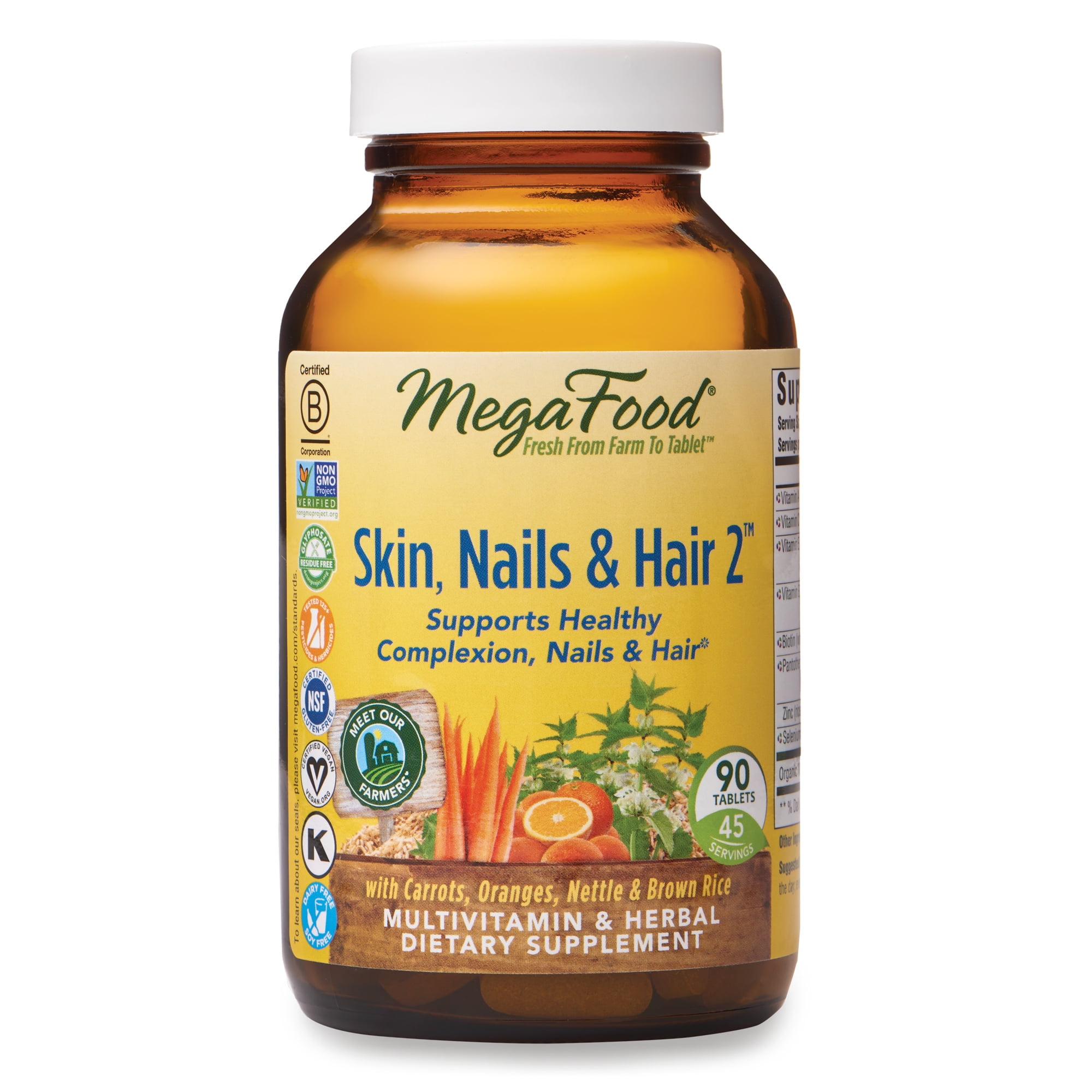MegaFood, Skin, Nails & Hair 2, Supports Healthy Complexion, Nails