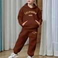 thumbnail image 5 of RTKFRFLM Kids Toddler Boys Girls Long Sleeve Solid Warm Hoodie Pullover Tops Pants Kids Outfits Sweat Suit Clothes Sets,Size 6-7 Years, 5 of 7