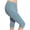 12#Light Blue, variant on Womens Yoga Capri Leggings Feature Knee Length Stretch Fit And Solid Color Style For Workout Training And Casual Activewear