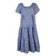 thumbnail image 5 of Sonducket Vestido de manga corta con cuello en V y volantes estampados para mujer Vestidos Azul SG, 5 of 6