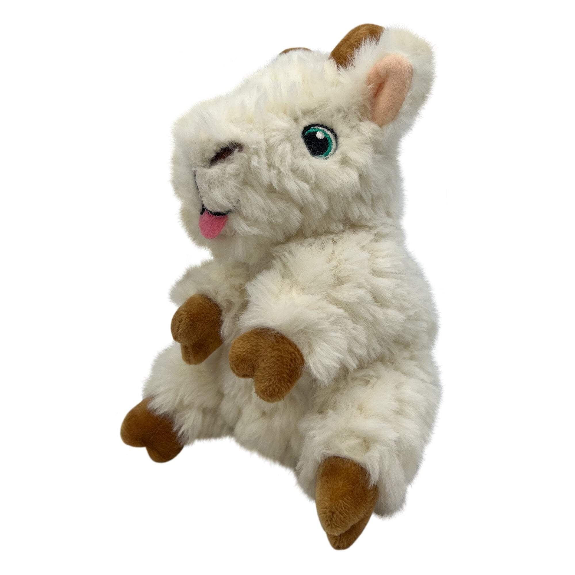KONG® Comfort Tykes Fluffy Dog Toy, Removable Squeaker, Goat, Small