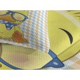 thumbnail image 3 of Ambesonne Cartoon Quilted Coverlet 3 Pcs, Hipster Boho Cool Duck, King Size, Orange Yellow Blue, 3 of 4