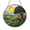 Acrylic 3.5 Inch, variant on Fairytale Cottage Meadow Stained Glass Style Window Suncatcher, Fantasy Village Window Hanging Decor, Whimsical Landscape Glass Ornament