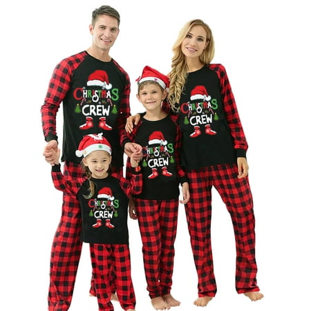 

Holiday Christmas Pajamas Family Matching Pjs Set Xmas Tree Printed Jammies for Couples Youth