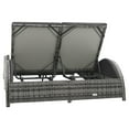 thumbnail image 4 of vidaXL Chaise Lounge Chair Rattan Sun Bed with Cushion Poly Rattan Anthracite, 4 of 12