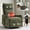 Antique Green, variant on 35" Fabric Recliners, Power Recliner Chair with Swivel, Oversized Recliner with Massage for Living Room, Orange