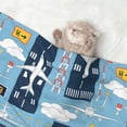 thumbnail image 2 of Yiaed Airplanes and Aviation Signs Print Dog Blankets-Cat Blanket Washable for Couch Protection,Puppy Blanket, Soft Plush Reversible Throw Furniture Protector-Small, 2 of 8