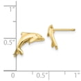 thumbnail image 2 of FJC Finejewelers 10 kt Yellow Gold Button Dolphin Earrings 11 mm x 9 mm, 2 of 6