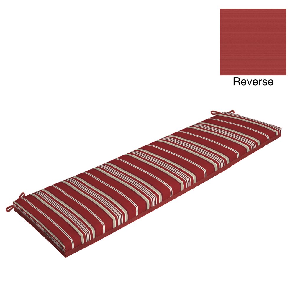Better Homes & Gardens Red Stripe 17" x 46" Outdoor Bench Cushion