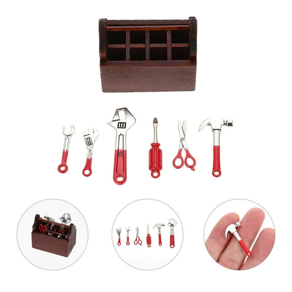 Moluckfu Wood Mini Tool Kit 1 Set for Home and Collectible Purposes