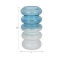 thumbnail image 5 of Sculptural Glass Vase for Living Room Decor - Modern Home Decor Accents with Elegant Stacked Form - Decorative Flower Vase for Room, Bedroom, House, Office, and Table Design - 12", Blue, 5 of 12