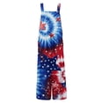 thumbnail image 5 of Iaqnaocc 4th of July Jumpsuits for Women Patriotic American Flag Stars Sleeveless Jumpers Freedom Adjustable Strap Overalls Jumpsuits Trendy Cotton Linen Festival Overalls Deep Red M, 5 of 5