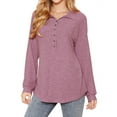 thumbnail image 4 of Xuanfei Women Lapel Collar Button Down Long Sleeve Knit Top, 4 of 7