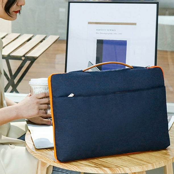 Xihbxyly Maletín Portátil para Portátil, Maletín Ligero de Negocios, Impermeable, Resistente a Arañazos, Elegante Compañero de Viaje, Esencial para La Oficina, Disponible En Azul, Negro, Rosa y Gris.