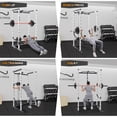 thumbnail image 4 of Power Cage with LAT Pulldown, Multi-Functional Power Rack with J-Hooks, Dip Handles, Landmine Attachment and Cable Pulley System, Weight Cage for Home Gym,Black+White, 4 of 10