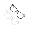 thumbnail image 2 of EeaseMX 2 monturas de gafas vintage creativas con protección contra la luz azul, monturas de gafas modernas (transparentes, negras), 2 of 8